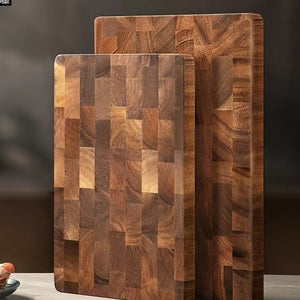 Discover the Elegance of Our Acacia Wood Chessboard Grid Cutting Board