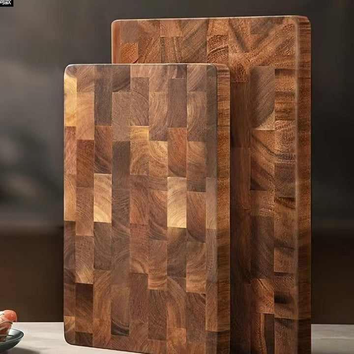 Discover the Elegance of Our Acacia Wood Chessboard Grid Cutting Board